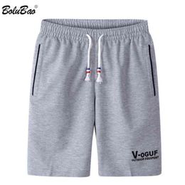 BOLUBAO Summer Men Casual Shorts Fashion Brand Men Drawstring Quick Drying Shorts Letter Print Beach Shorts Male 210322