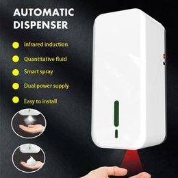-Dispensador de jabón líquido Sensor de infrarrojo automático Máquina de lavado a mano 1500 ml Esterilizador de spray sin toque para aeropuerto EL