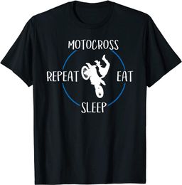 Men's T-Shirts Motocross Eat Sleep Repeat Gift For Racers T-ShirtMen's