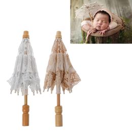 Caps & Hats Born Baby Pography Props Lace Umbrella Infant Studio Shooting Po PropCaps