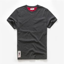 Men's T-shirt Cotton Solid Color t shirt Men Causal O-neck Basic Tshirt Male High Quality Classical Tops 220707