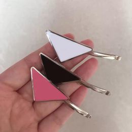 Hot Metal Triangle HairClip with Stamp Women Girl P Letter Barrettes Fashion Hair Accessories High Quality