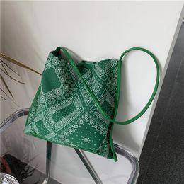 boho shoulder bags Canada - Evening Bags 2022 Fashion Korean Paisley Printing Shoulder Bag Women's Single Boho Chic Ladies Daily Summer Beach Handbag Bolsa