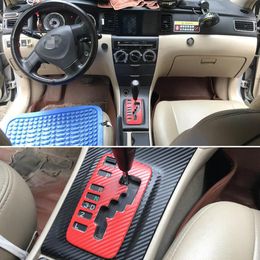 For Toyota Corolla 2003-2015 Interior Central Control Panel Door Handle 3D 5d Carbon Fiber Stickers Decals Car styling cutted vinyl