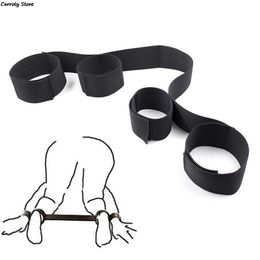 1PC Leg Handcuffs Restraint Bondage Belt Wrist Ankle Hand Cuffs For Men Women Erotic sexy Toy Adult Party Cosplay Game Tool 76cm