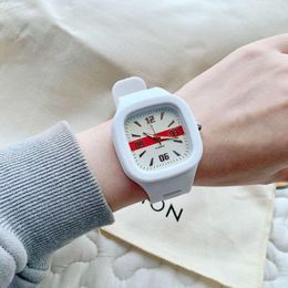 Wristwatches Fashion Women Watches Men Square Dial Silicone Mesh Belt Wristwatch Montre Femme Women's Watch Relojes Para MujerWristwatch