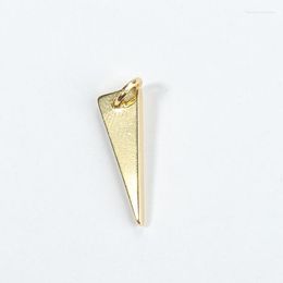 Charms Free Shiping Fashion Triangle Pendant Jewellery Findings Gold CZ Charm Pendants For Making DIY Necklace Making1