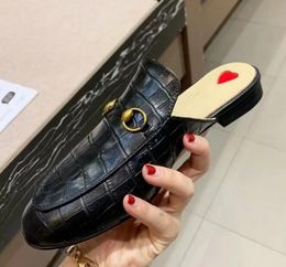 Hot sell flat Top pattern bee tiger women resistant half Slippers Embroidery Popular shoes popular fashion mixed Colour comfortable Sandals Scuffs