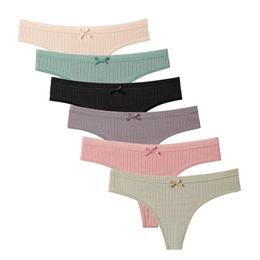 5 Pcs/lot Arrival Women Panties Good Quality Plus Size Cotton Sexy G String Thongs M L XL XXL 9283 220422