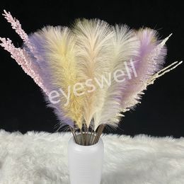 Artificial Flowers 70cm Simulation Pampas Grass White Pink Green Purple Faux Reeds Wedding Festival Party Home Decoration