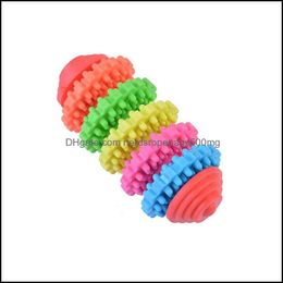 biting teeth Australia - Other Dog Supplies Pet Home Garden Molar Stick Teeth Sliding Anti Biting Gear Colorf Rotary Ring Tpr Toys 1195 V2 Drop Delivery 2021 3Ngc4