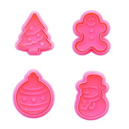 Baking Moulds Set Cookie Stamp Cutters Plastic Spring Die Biscuits Pastry 3D Plunger Cutter DIY Mould ToolsBaking