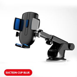 Sucker Car Phone Holder Mobile Phone telescopic Stand No Magnetic GPS Mount Support For iPhone 15 14 13 12 11 Pro Max Xiaomi Huawei Samsung Google Vivo Oppo