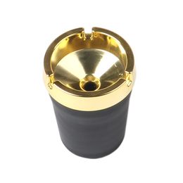 GLASS PIPE STORE 68mm car ashtray plastic funnel-shaped gold and silver ashtray large capacity