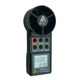 AZ8906 Handheld Air Flow Meter Digital Air Volume Meter Temperature Anemometer Wind Speed Meter 0.4~30 m/s