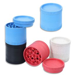 Smoking Accessories 56mm Herb Grinder Degradable Plastic Tobacco Grinders 4-Layer Tobacco Crusher Handmade Cigarette Tools ZL1114