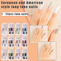 lovely nails NZ - False Nails Kawaii Stylish Detachable With Glue Artificial Nail Art Diy Fashion Manicure Fake For Lovely Girl 24pcs s Z4s0False