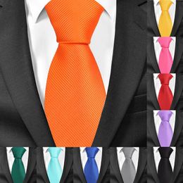 Classic Solid Ties For Men Fashion Casual Neck Tie Gravatas Business Mens Neckties Corbatas 8cm Width Groom Party