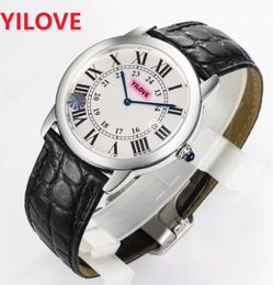 Super automatic mechanical men diamonds ring watches 42MM genuine cow leather popular high quality sapphire glass roman digital number dial stopwatch wristwatch