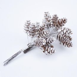 Decorative Flowers & Wreaths 10pcs/Bundle Artificial Plants Fake Pine Cone Christmas Home Decor Diy Gifts Handmade Pompon FallDecorative