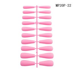 20pcs Coffin Nail Tips Matte Long Ballerina False Nail Art Colourful ABS Press ON Full Cover Manicure Nails Unas Postizas De Bailarina