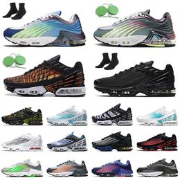 2022 Arrival Tn 3 Turned Plus 2 Trainers Running Shoes All Black White Radiant Red Aqua Volt Graphic Prints Ghost Green Smoke Grey Obsidian Sports Sneakers Mens Womens