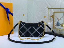 Origina High Quality Embossed Easy Pouch On Strap Bag Handbag Women Messenger Handbags Water Ripples Tote Pochette Chain Shoulder