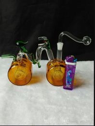 Classic transparent Colour Bicycle Hookah Wholesale Bongs Oil Burner Pipes Water Pipes Glass Pipe Rigs Smoking