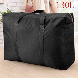 Thicken Portable Travel Clothes Storage Bags Zipper Waterproof Designer Luggage Moving House Hand Moisture Proof Package 220608