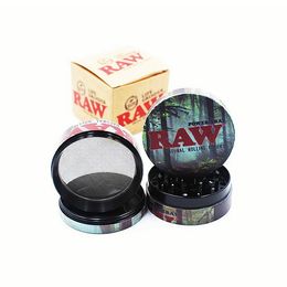 Raw Zinc Alloy Tobacco Grinder Dia 50mm Smoke Accessroy Four Layer Grinders Factory Price