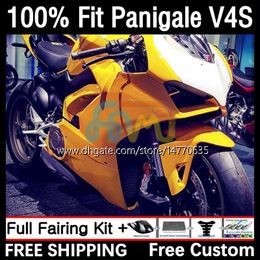 OEM Bodywork For DUCATI Panigale V 4 V4 S R V4S V4R 2018 2019 2020 2021 Body Kit 1DH.10 Street Fighter V4-S V4-R 18-21 V-4S V-4R 18 19 20 21 Injection Mould Fairing hot yellow