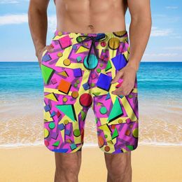 Men's Shorts Red Bathing Suits For Men Mens 80s 90s Swim Retro Fun Novelty 9 Board Swimming TrunksMen's