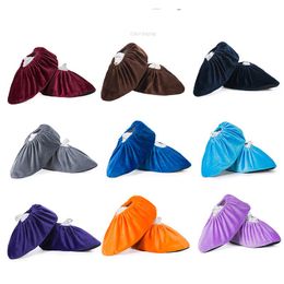 Flannel Shoe Cover Washable Shoes Covers Elasticity Reusable Dust-proof Portable Overshoes Shoe Accessories Keep Floor Cleaning