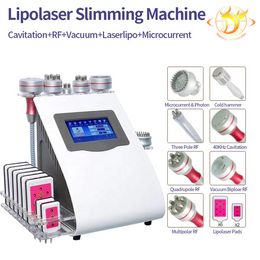 9 In 1 Cavitation Rf Vacuum Micro Current Cold Hammer Photon Slimming Lipo Laser Machine Spa Salon Use366