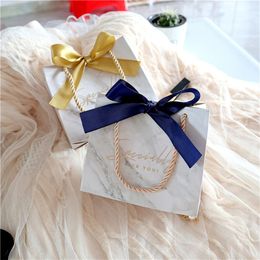 Mini Marble With Handle Gift Bags Special For You Retro Candy Box Christmas Birthday Wedding Party Favours Packing for Guests 220427