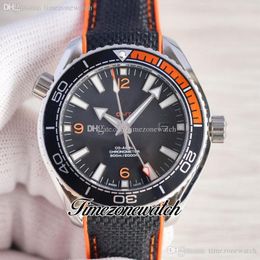 Diver 600M A21j Automatic Mens Watch Steel Case Black Orange Dial Stick Markers Nylon Rubber Strap 232.32.44.22.01.002 Timezonewatch I39a3