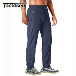 TACVASEN Outdoor Pants Men Quick Dry Straight Running Hiking Pants Elastic Lightweight Yoga Fitness Exercise Sweatpants Joggers 220509