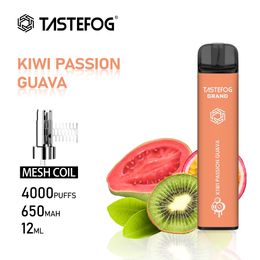 JC Tastefog GRAND Rechargeable 4000puffs 0% 2% 5% NC Mixed Fruit Kiwi Passion Guava Electronic Cigarette Disposable Vape Pen Wholesale
