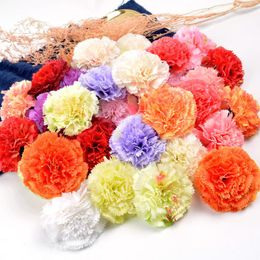 Decorative Flowers & Wreaths 2/5/10Pcs 8cm Artificial Flower Carnation Head For Wedding Home Party Holiday Decor DIY Vase Wall Gift Box Deco