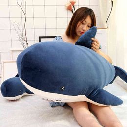 New Cm Big Size Soft Shark Toy Plush Baby Stuffed Cute Pillow Gift For Children J220704