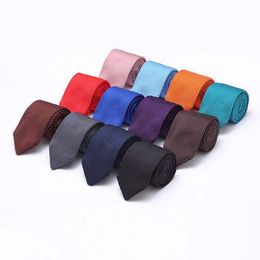 31-color Solid Color Knitted Sweater Mens Ties Stylish Narrow-cut Plain Necktie Formal Tie Neckwear Men Accessories