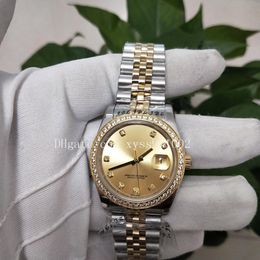 High Quality Asian Watch 2813 Automatic Mechanical Ladies Watches 116243 36mm Luxury Diamond Dial Stainless Steel Strap Exquisite Sapphire Glass wrist watch