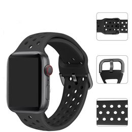 Smart watch Bands Straps Replacement Solid color Soft Silicone Wrist Bracelet Sport Band Strap For Apple Watches Series All Universal