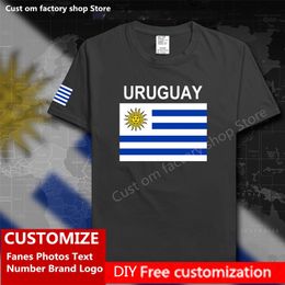 URUGUAY Cotton T shirt Custom Jersey Fans DIY Name Number Brand Fashion Hip Hop Loose Casual T shirt URY Uruguayan 220616gx