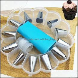 cake icing at home Canada - Baking Pastry Tools Bakeware Kitchen Dining Bar Home Garden 14Pcs Cake Decorating Pipe Icing Nozzles Supplies Stai Dhghx