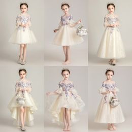 Özel günler kızlar için prenses etek askısız kabarık iplik tam elbise çocuk piyano kostüm ev sahipleri 148ml d3