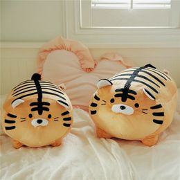 45cm Super Soft Plush Printed Fat Round Tiger Toy Stuffed Tiger pattern Throw pillow Zebra stripes Pig Throw Pillow Bed Cushion 220425