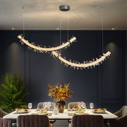 Новые подвесные лампы алмаз хрустальный бар люстра творческий дизайн подвесные светодиоды