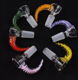 14mm Horn Glass Bowl Piece with Honeycomb Screen Colors Smoking Accessories for 2022