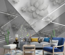 3D Wallpaper Mural construction geometry Wall paper 3D Photo Murals For Living Room Bedroom TV Background Wallpapers Home Decor stickers